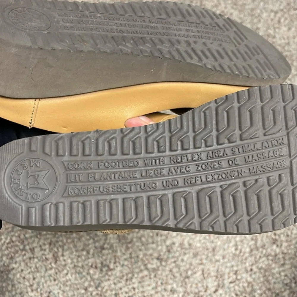 Mephisto leather cork wedge sandals - Picture 9 of 9